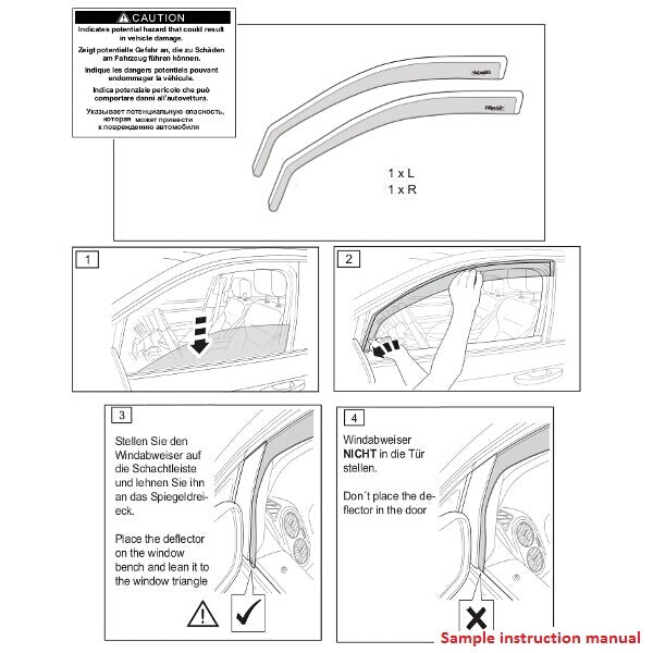 Climair Wind Deflectors in Smoke Grey for VW T5, T6, Vivaro, Transit Custom + More