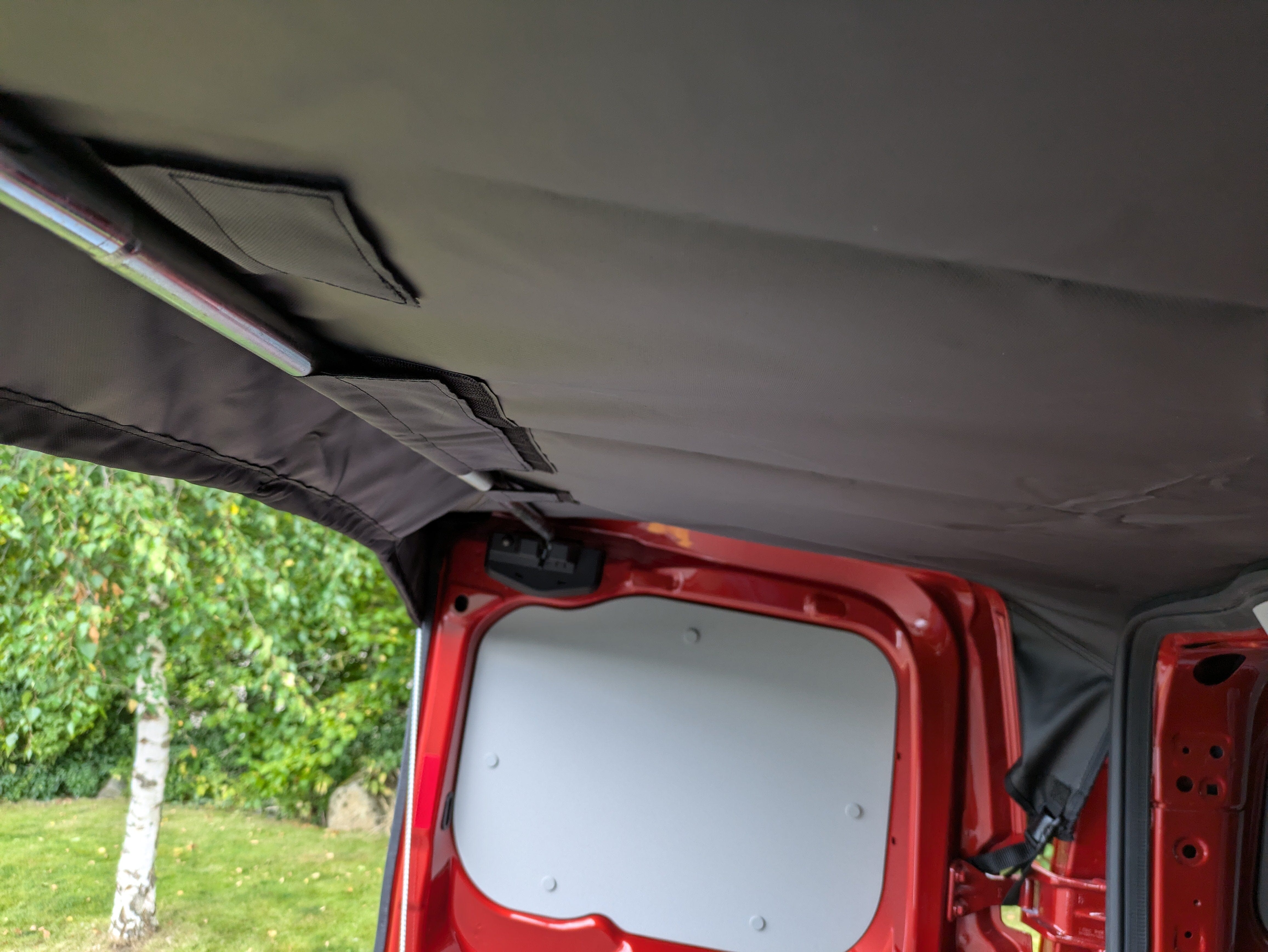 Kiravans Barn Door Campervan Awning for Transit Custom 2024 (v710) Designed by Kiravans 