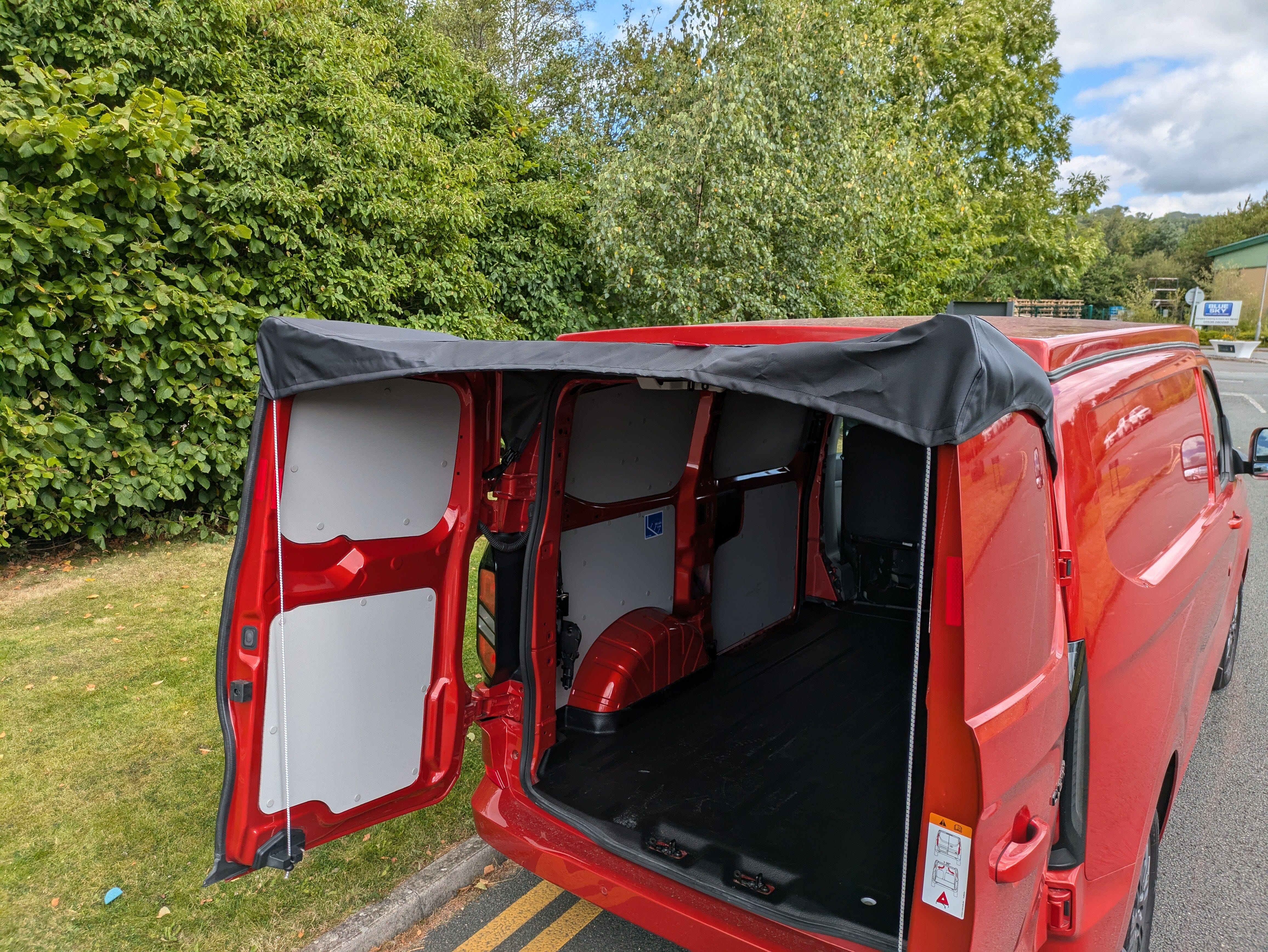 Kiravans Barn Door Campervan Awning for Transit Custom 2024 (v710) Designed by Kiravans 