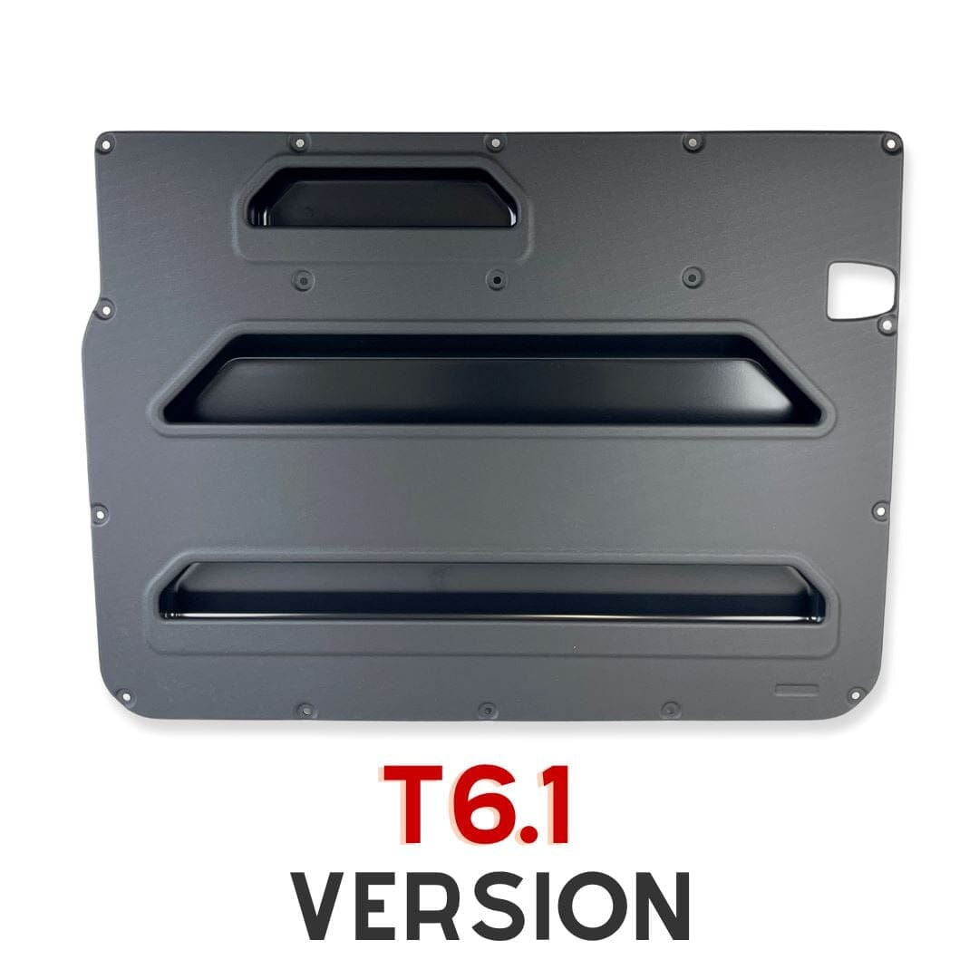 Kiravans VW T5/T6/T6.1 Twin-Pack: DoorStore + PanelStore (2nd Edition Black). Essential storage for both sides of your van Designed by Kiravans T6.1 