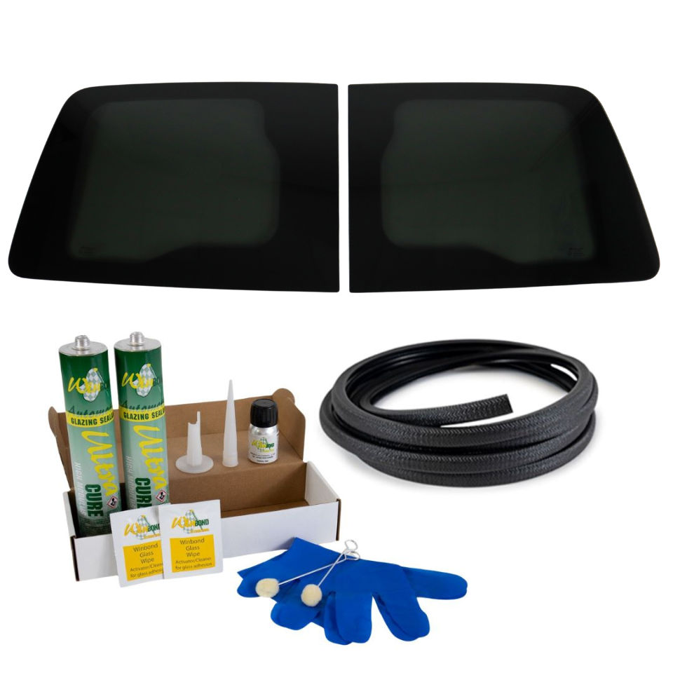 Barn Door Window Pair + Fitting Kit for Vivaro 2019+ & Dispatch/Jumpy/Expert/ProAce 2016+