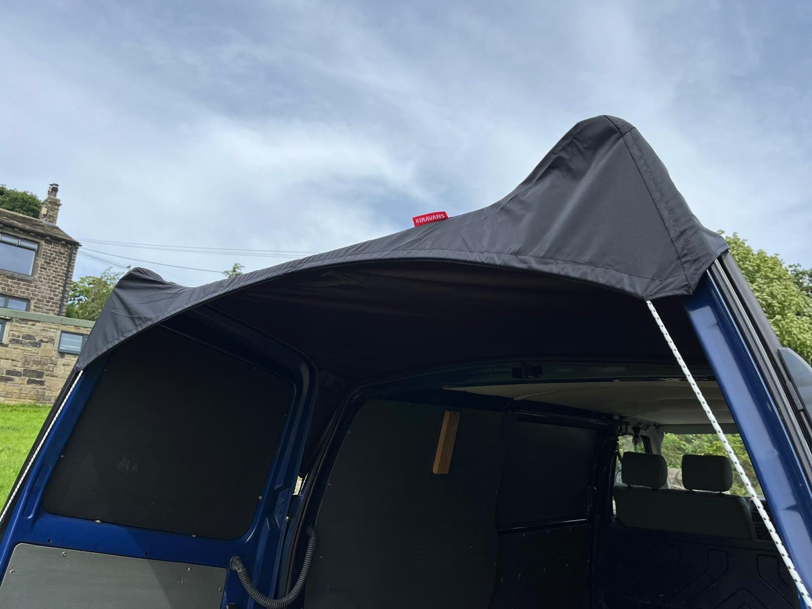 No Tailgate? No problem... Barn Door Campervan Awning for VW T4 Designed by Kiravans 