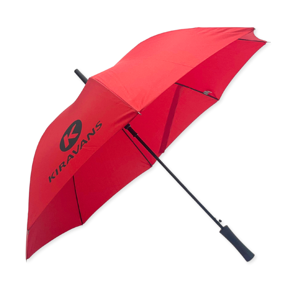 Kiravans Red Automatic Umbrella - Fits Nicely Into the VW T5/6 DoorStore Pocket!