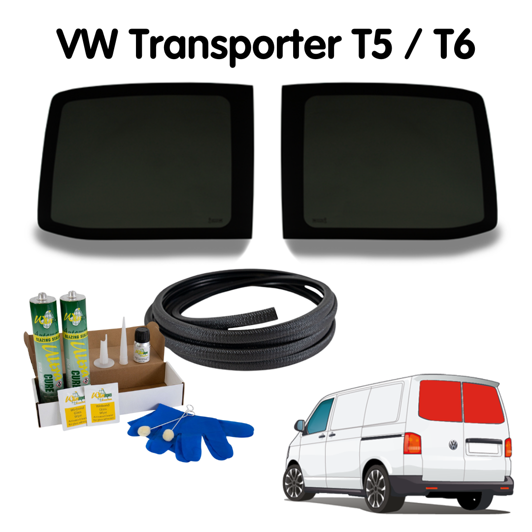 Barn Door Windows + Fitting Kit for VW T5 / T6