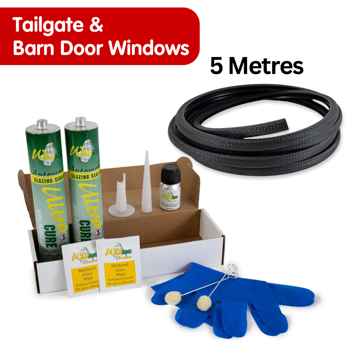 Winbond Ultra Cure Rapid Cure Window Adhesive + U-Profile Knock On Trim BUNDLE