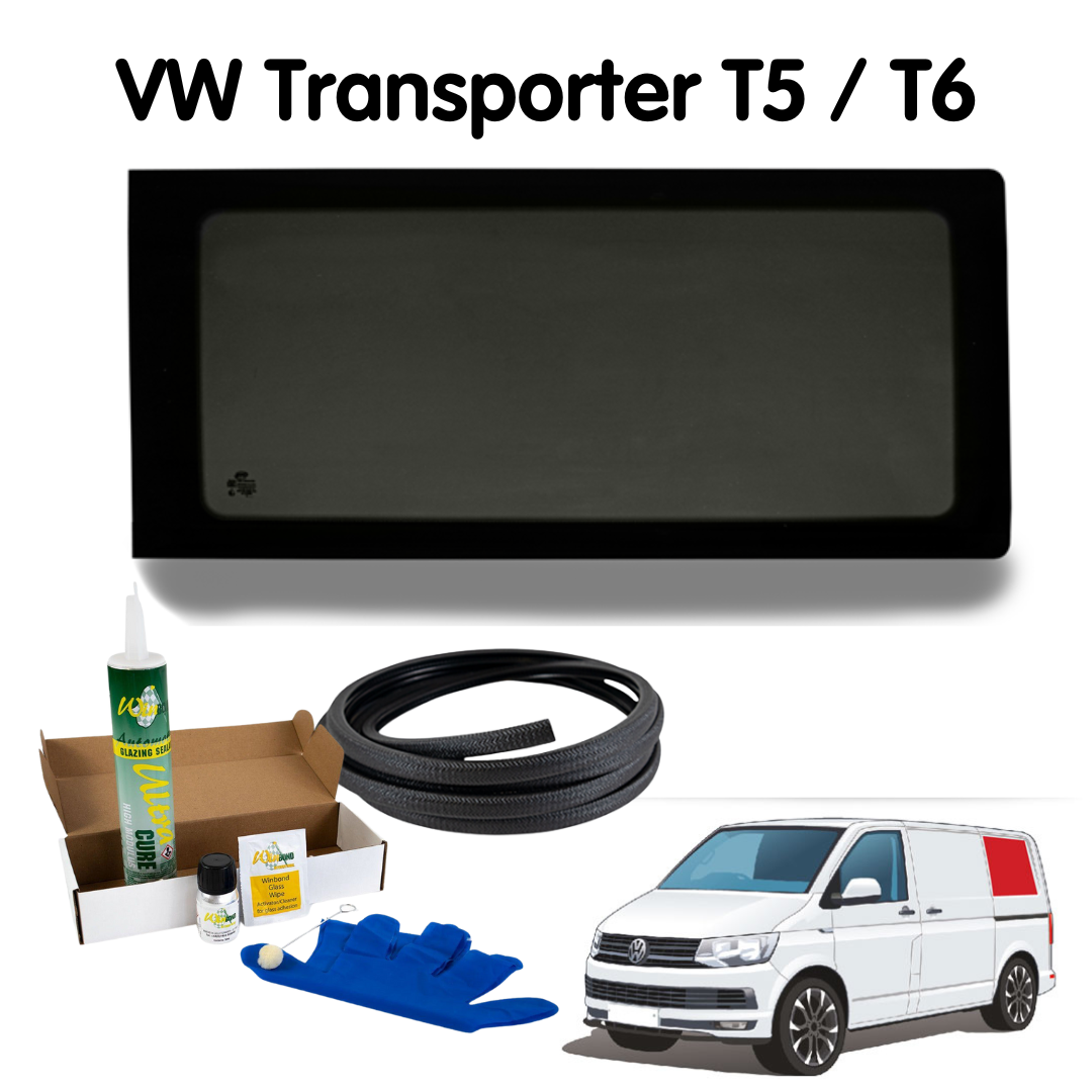 Left Rear Quarter Window + Fitting Kit for VW T5 / T6