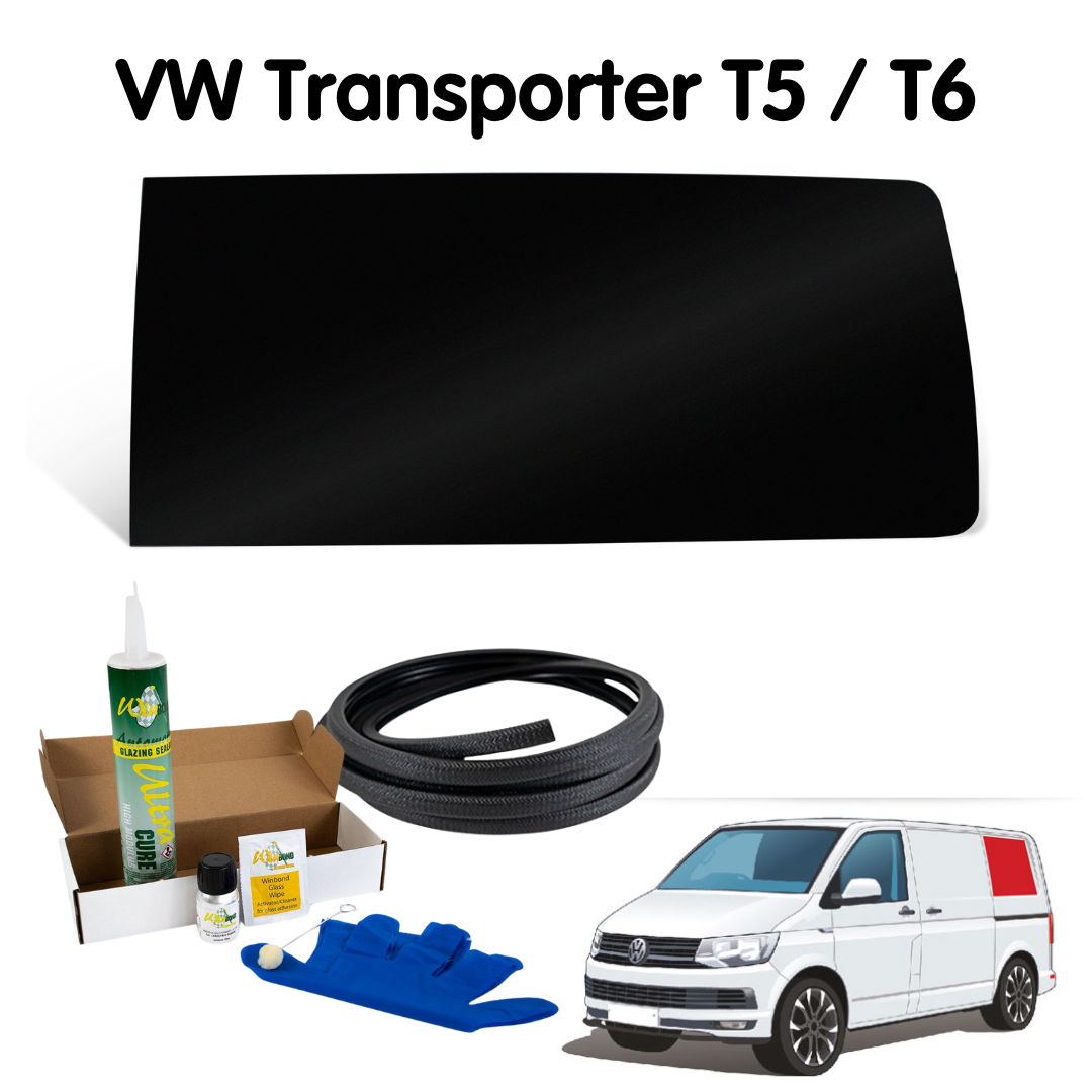 Left Rear Quarter FAKE Window + Fitting Kit for VW T5 / T6