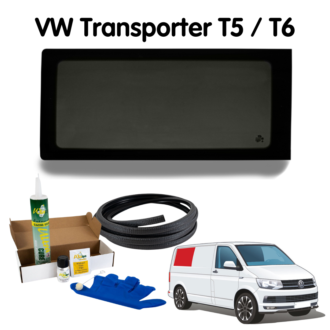 Right Rear Quarter Window + Fitting Kit for VW T5 / T6