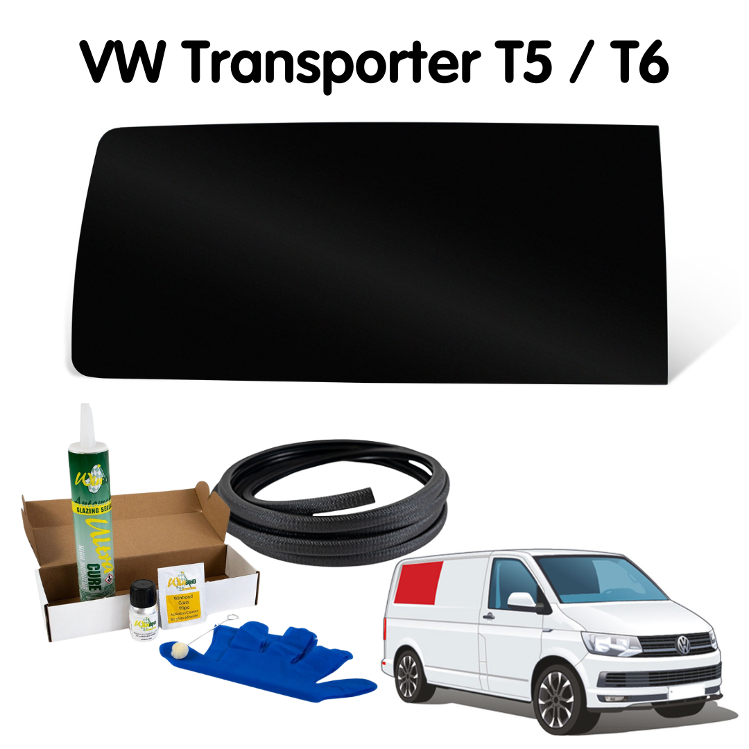 Right Rear Quarter FAKE Window + Fitting Kit for VW T5 / T6