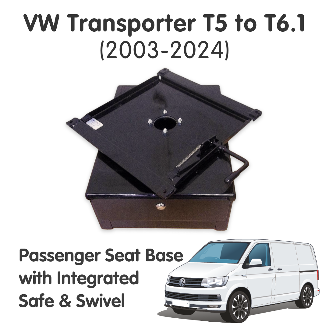 VW Transporter T5 to T6.1 (2003-2024) Replacement Passenger Seat Base with Integrated Safe & Swivel