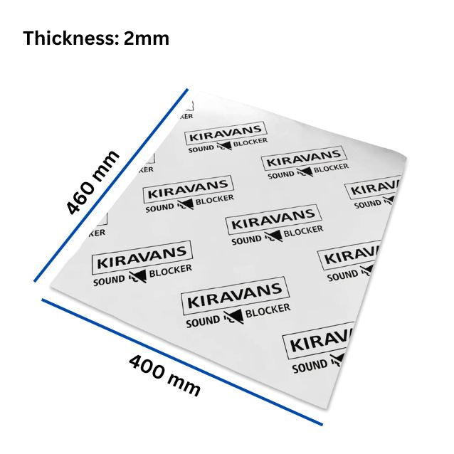 Kiravans Sound Blocker 2mm Sound Deadening / Soundproofing Insulation Mat - Reduces Noise & Vibrations Kiravans 