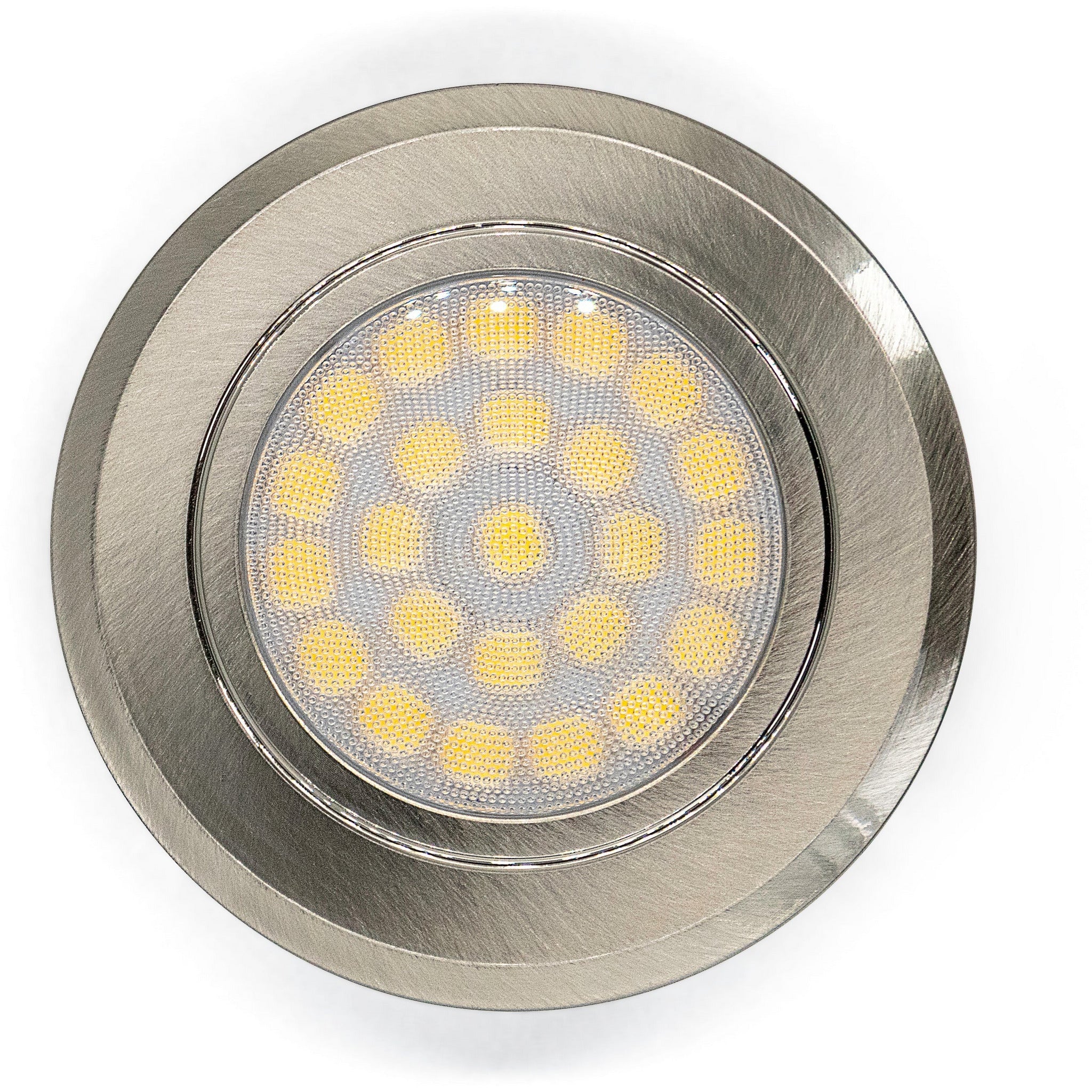 Brushed nickel deals recessed light trim